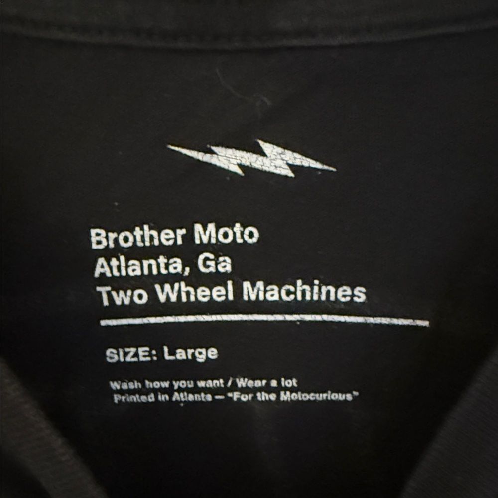 Brother Motm Black T-Shirt with White Text - Picture 2 of 5